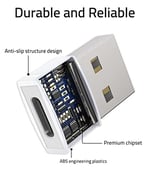 Syntech USB - USB C Adaptörü 4 Paket, Tip C Dişi - USB Erkek Dönüştürücü Güç Şarj Kablosu Adaptörü MagSafe Apple Watch Serisi 10/SE/Ultra 2 iPhone 17 E Air Pro Max AirPods Pro ile Uyumlu, Beyaz
