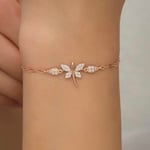 T7198 ​ Gümüş Rose Yusufçuk Kadın Bileklik