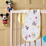 TAÇ Disney Mickey Lisanslı Karakter Baskılı Pamuk Müslin Bebek Omuz Bezi, Çok Renkli, 20x55 cm