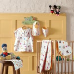 TAÇ Disney Mickey Lisanslı Karakter Baskılı Pamuk Müslin Bebek Omuz Bezi, Çok Renkli, 20x55 cm