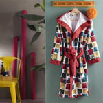 Taç Leon Geometrik Desenli Pamuk Viskon Polyester Bornoz