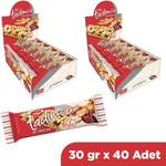 Tadım Yer Fıstıklı Bar,%63 Fıstık İçerikli Atıştırmalık Bar, 30 gr x 40 Adet Kutu