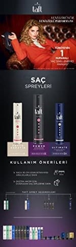Taft Ultra Saç Spreyi 250 ml 24 Saat Kalıcı Tutuş Sağlayan Dayanıklı Formül
