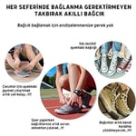 Takbırak Mıknatıslı Lastikli Ayakkabı Bağcığı, Akıllı Bağcık, Bot, Çocuk, Spor Bağcık