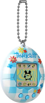 TAMAGOTCHI 42880 Bandai, Gen 2, Çiçek Gingham Kabuk Zincirli Orijinal Sanal Gerçeklik Evcil Hayvan, Çok Renkli
