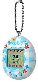 TAMAGOTCHI 42880 Bandai, Gen 2, Çiçek Gingham Kabuk Zincirli Orijinal Sanal Gerçeklik Evcil Hayvan, Çok Renkli