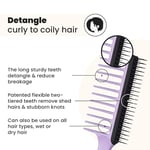 Tangle Teezer Wide Tooth Comb Kıvırcık Saçlar için Lila Saç Fırçası-Tarak