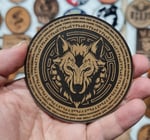 Tanrı Türkü Korusun - Türk Irkı Sağ Olsun -Bozkurt - Deri Peç - Arma - Wolf Leather Patch