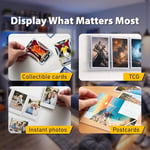 Tapeera 20'li Paket PET Beyzbol Kartı Vitrini - 120 Karta Kadar Tutun Duvara Montaj - Kollu Kart ve Üstten Yükleyici Ekranı - Spor Kartı Ticaret Kartı Teşhir Rafı - Polaroid Instax Ekran için