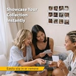 Tapeera 20'li Paket PET Beyzbol Kartı Vitrini - 120 Karta Kadar Tutun Duvara Montaj - Kollu Kart ve Üstten Yükleyici Ekranı - Spor Kartı Ticaret Kartı Teşhir Rafı - Polaroid Instax Ekran için