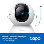 Tapo C200, 1080P Full HD, Hareket Tespit ve Takibi, 360°, 9m Gece Görüşü, Çift Yönlü Sesli İletişim, Sesli Alarm, Bulut/Yerel Depolama, Bebek Ağlaması Tespiti, İç Mekan Wi-Fi Güvenlik Kamerası