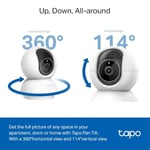 Tapo C230, 3K 5MP, Yapay Zeka Desteği, Hareket Takibi, 360°, 12m Gece Görüşü, Çift Yönlü Sesli İletişim, Bulut/Yerel Depolama, Bebek Ağlaması Tespiti,İç Mekan Wi-Fi Güvenlik Kamerası