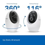 Tapo C260 | Akıllı Wi-Fi Güvenlik Kamerası | 4K 8MP | Yüz Tanıma | AI Algılama | Gelişmiş Gece Görüşü | Fiziksel Gizlilik | 360° Görüntüleme | Çift Yönlü Ses | microSD & Bulut Destekli