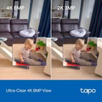 Tapo C260 | Akıllı Wi-Fi Güvenlik Kamerası | 4K 8MP | Yüz Tanıma | AI Algılama | Gelişmiş Gece Görüşü | Fiziksel Gizlilik | 360° Görüntüleme | Çift Yönlü Ses | microSD & Bulut Destekli