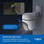 Tapo C510W, 2K Dış Mekan Wi-Fi Güvenlik Kamerası, Hareket Tespit/Takibi, 360°, IP65 Su Geçirmez, Renkli Gece Görüşü, Çift Yönlü Ses, Bulut/Yerel Depolama, Sesli ve Işıklı Alarm