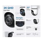 Tapo C520WS, 2K QHD Dış Mekan Wi-Fi/Ethernet Güvenlik Kamerası, Hareket Tespit/Takibi, 360°, IP66 Su Geçirmez, Renkli Gece Görüşü, Çift Yönlü Ses, Bulut/Yerel Depolama, Sesli ve Işıklı Alarm