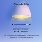 Tapo L530E 3.0, Matter Wi-Fi LED Akıllı Ampul, Çok Renkli, E27,60W 806 Amazon Alexa ve Google Home ile Çalışır, Renk Değiştirilebilir, Hub Gerekmez