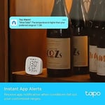Tapo T315, Akıllı Sıcaklık ve Nem Monitörü, Ücretsiz Veri Depolama, LCD Ekran, Gerçek Zamanlı Bildirimler, Pil Dahildir, Alexa ve Google Home ile Çalışır, Tapo Hub Gereklidir Ayrıca Satılır