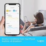 Tapo T315, Akıllı Sıcaklık ve Nem Monitörü, Ücretsiz Veri Depolama, LCD Ekran, Gerçek Zamanlı Bildirimler, Pil Dahildir, Alexa ve Google Home ile Çalışır, Tapo Hub Gereklidir Ayrıca Satılır