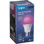 Tapo TP-Link L535E, Matter Wi-Fi LED Akıllı Ampul, Çok Renkli, E27,75W 806 Amazon Alexa ve Google Home ile Çalışır, Renk Değiştirilebilir, Hub Gerekmez