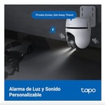Tapo TP-Link TC42, 2K QHD Dış Mekan Wi-Fi Güvenlik Kamerası, Yıldız Işığı Sensörlü Renkli Gece Görüşü, AI Akıllı Algılama, 360° Kapsama Alanı, Alexa ile Uyumlu
