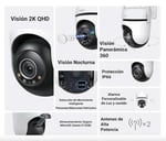 Tapo TP-Link TC42, 2K QHD Dış Mekan Wi-Fi Güvenlik Kamerası, Yıldız Işığı Sensörlü Renkli Gece Görüşü, AI Akıllı Algılama, 360° Kapsama Alanı, Alexa ile Uyumlu