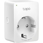 Tapo WLAN akıllı priz Tapo P100, akıllı ev WiFi priz, Alexa aksesuarı, Alexa, Google Home, Tapo uygulaması ile çalışır, sesli kontrol, uzaktan erişim, hub gerekmez, mini, beyaz