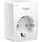 Tapo WLAN akıllı priz Tapo P100, akıllı ev WiFi priz, Alexa aksesuarı, Alexa, Google Home, Tapo uygulaması ile çalışır, sesli kontrol, uzaktan erişim, hub gerekmez, mini, beyaz