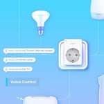 Tapo WLAN akıllı priz Tapo P100, akıllı ev WiFi priz, Alexa aksesuarı, Alexa, Google Home, Tapo uygulaması ile çalışır, sesli kontrol, uzaktan erişim, hub gerekmez, mini, beyaz