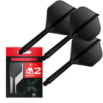 Target Darts K Flex Entegre Dart Uçuşları ve Şaftları, No.2 | 3'lü Paket K-Flex - No2, Kflex Hepsi Bir Arada Kalıplı Dart Uçuş ve Gövde Uzunlukları: Kısa, Orta ve Orta | Profesyonel Dart Aksesuarları