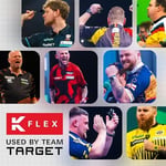 Target Darts K Flex Entegre Dart Uçuşları ve Şaftları, No.2 | 3'lü Paket K-Flex - No2, Kflex Hepsi Bir Arada Kalıplı Dart Uçuş ve Gövde Uzunlukları: Kısa, Orta ve Orta | Profesyonel Dart Aksesuarları