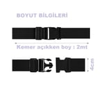 tarix Valiz Bavul Emniyet Kemeri 2 Adet (Siyah)