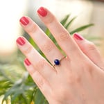Taş Sandığı Lapis Lazuli Taşı Gümüş Yüzük - Ayarlamalı