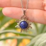 Taş Sandığı Lapis Lazuli Taşı Güneş Kolye