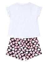 Tatlı Baykuş Kız Çocuk T-shirt Şort Takım