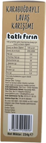 Tatlı Fırın Karabuğdaylı Lavaş Karışımı