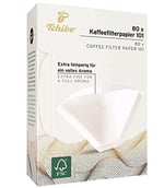 Tchibo 80 Adet Kahve Filtresi - 101 Numara Ekstra ince - tam bir aroma için Beyaz kaliteli kağıt