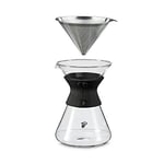 Tchibo Manuel kahve hazırlayıcı/dökme sürahi (borosilikat cam, silikon manşet ve kalıcı filtre, yüksek kaliteli paslanmaz çelik, 750 ml