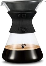 Tchibo Manuel kahve hazırlayıcı/dökme sürahi (borosilikat cam, silikon manşet ve kalıcı filtre, yüksek kaliteli paslanmaz çelik, 750 ml