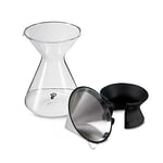 Tchibo Manuel kahve hazırlayıcı/dökme sürahi (borosilikat cam, silikon manşet ve kalıcı filtre, yüksek kaliteli paslanmaz çelik, 750 ml
