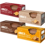 TEA HOUSE DIRECT Anna's Biscuit Cookies Pick N Mix - 3+ Lezzet Arasından Seçim | Zencefil, Badem, Kapuçino, Portakal | 2 Paket (her biri 150 gr) - Kurabiye Severler için Mükemmel Kurabiye Hediye Seti
