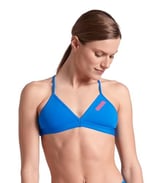Team Swim Top Tie Back Solid Kadın Pembe Yüzücü Bikini Üstü 004768300