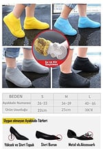 TechnoSmart Silikon Yağmur Koruyucu Ayakkabı Kılıfı Kaymaz Su Kir Geçirmez Pembe S
