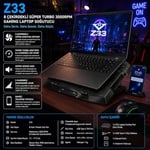 TechTic Z33 Laptop Soğutucu Standı 8 Fanlı Turbo 3000RPM Sessiz RGB Soğutucu 17İnç Ayarlanabilir