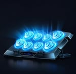 TechTic Z33 Laptop Soğutucu Standı 8 Fanlı Turbo 3000RPM Sessiz RGB Soğutucu 17İnç Ayarlanabilir