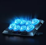 TechTic Z33 Laptop Soğutucu Standı 8 Fanlı Turbo 3000RPM Sessiz RGB Soğutucu 17İnç Ayarlanabilir