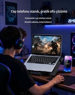 TechTic Z33 Laptop Soğutucu Standı 8 Fanlı Turbo 3000RPM Sessiz RGB Soğutucu 17İnç Ayarlanabilir