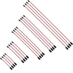 Tecunite 20 Adet 3 pinli Servo Uzatma Kablosu Kablo Dişi - Erkek RC Servo Uzatma Kablosu Servo Uzatma Bağlantı Kontrol Panosu Uzaktan Kumanda Parçaları için Kablo Konnektörleri (5 Boyut)