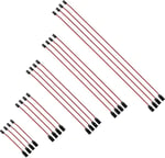Tecunite 20 Adet 3 pinli Servo Uzatma Kablosu Kablo Dişi - Erkek RC Servo Uzatma Kablosu Servo Uzatma Bağlantı Kontrol Panosu Uzaktan Kumanda Parçaları için Kablo Konnektörleri (5 Boyut)