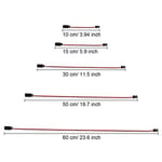 Tecunite 20 Adet 3 pinli Servo Uzatma Kablosu Kablo Dişi - Erkek RC Servo Uzatma Kablosu Servo Uzatma Bağlantı Kontrol Panosu Uzaktan Kumanda Parçaları için Kablo Konnektörleri (5 Boyut)